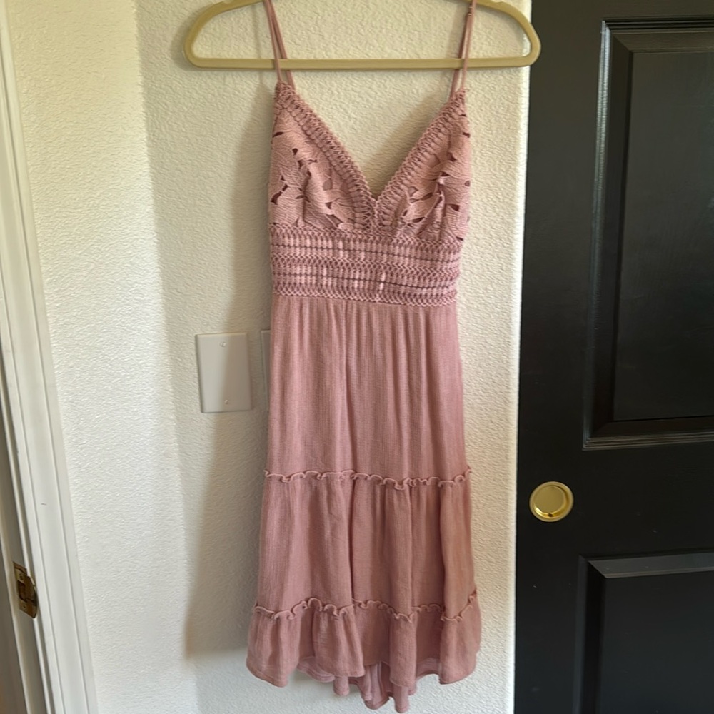 Love tree pink lace dress